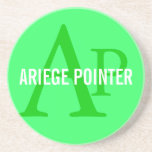 Ariege Pointer Breed Monogram Drink Coaster