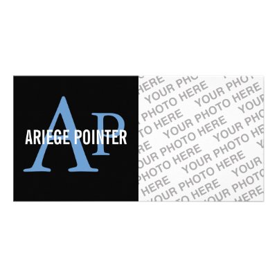 Ariege Pointer Breed Monogram Custom Photo Card by FCACshelter