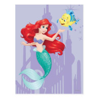 Ariel and Flounder Post Card