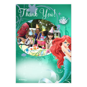 Ariel Birthday Thank You Cards Personalized Invites
