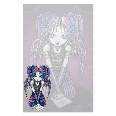 "Ariel" Cute Emo Angel Art Stationery by mykajelina