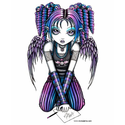 Ariel Cute Emo Drawing Fairy Kids Top T-shirts by mykajelina