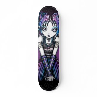 Ariel Gothic Big Eyed Emo Angel skateboard