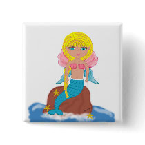 Ariel the Merfaery Button