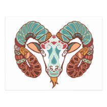 Aries/Aries symbol postcards