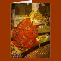 "Aries" Astrology Sign Card cards