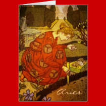 "Aries" Astrology Sign Card