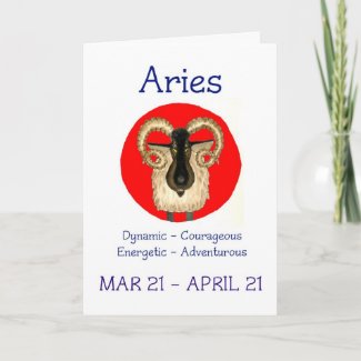 Aries Birthday Card card
