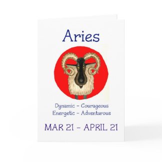 Aries Birthday Card card