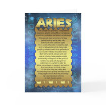 Aries Birthday Card - Zodiac Birthday Card - Aries