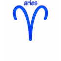 Aries Blue Symbol Shirt by PlanetZodiac Aries Blue Symbol Shirt