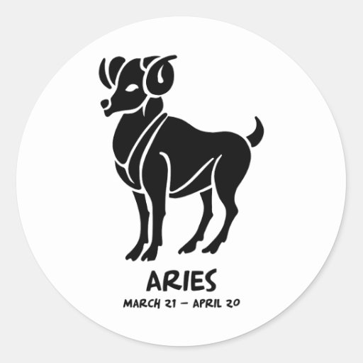 Aries Classic Round Sticker Zazzle 9496