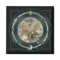 Aries Custom Color Square Magnet
