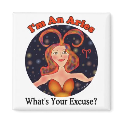 Aries Excuse Magnet by Victoreeah