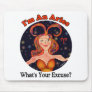 Aries Excuse Zodiac Chick Mouse Pad