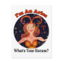 Aries Excuse Zodiac Chick Post Card