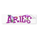 Aries Flowers bumper stickers