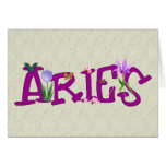 Aries Flowers Greeting Card
