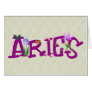 Aries Flowers Greeting Card