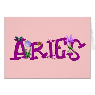 Aries Flowers Card by sun_signs