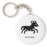 Aries in black keychain
