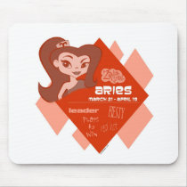 Aries Mousepad by zodiacgirlz Aries Mousepad