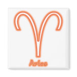 Aries Neon Refrigerator Magnet
