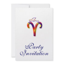 Aries Party Invitation-Zodiac/Astrology