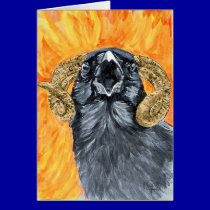 Aries Raven watercolor cards