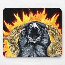 Aries Raven watercolor mousepads