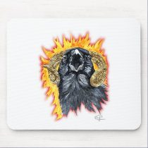 Aries Raven watercolor mousepads