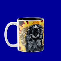 Aries Raven watercolor mugs