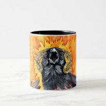 Aries Raven watercolor mugs