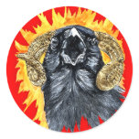 Aries Raven watercolor Sticker