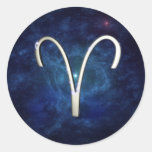 Aries Round Stickers
