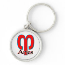 Aries simple circle chain keychains