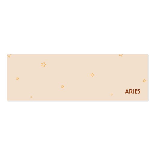 Aries - Skinny Business Card Template (back side)