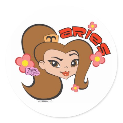 Aries Stickers by zodiacgirlz