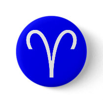 Aries Symbol Pinback Button