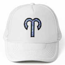 Aries Symbol (style1_blue) hat