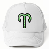Aries Symbol (style1_green) hat
