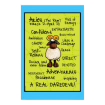 Aries wordcloud poster posters