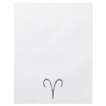 Aries. Zodiac Astrology Sign. Black. Personalized Flyer