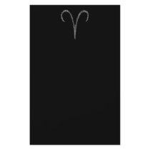 Aries. Zodiac Astrology Sign. Black. Full Color Flyer