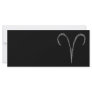 Aries. Zodiac Astrology Sign. Black. Rack Card Template