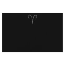 Aries. Zodiac Astrology Sign. Black. Stationery Paper