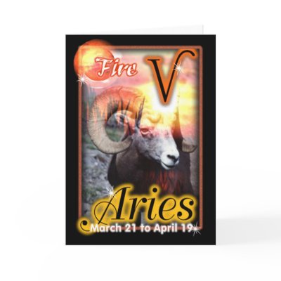 Aries Zodiac Birthday card