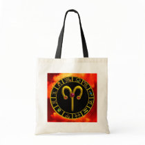 ARIES ZODIAC BIRTHDAY JEWEL CANVAS BAG