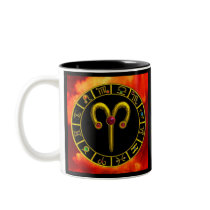 ARIES ZODIAC BIRTHDAY JEWEL COFFEE MUG