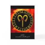 ARIES ZODIAC BIRTHDAY JEWEL GREETING CARD
